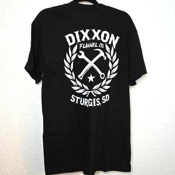 Dixxon Flannel Co. USA Sketchy Crest Crewneck T-shirt Size L NWT Sturgis - Picture 2 of 5